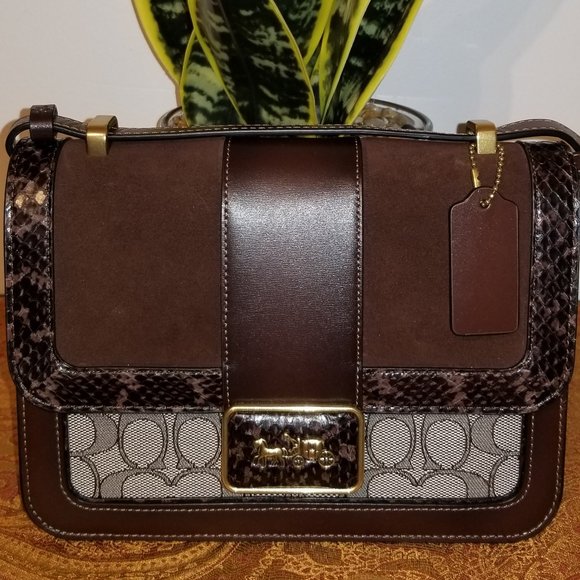 Coach Bags C72 Coach Alie Shoulder Bag In Signature Jacquard With